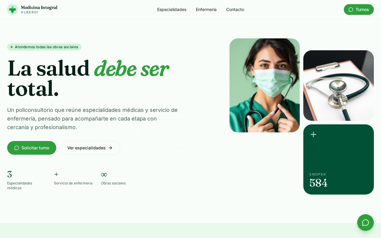 Vista del proyecto Salud Integral Alverdi