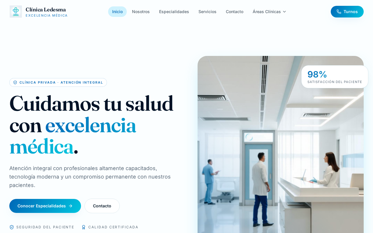 Vista del proyecto Clínica Ledesma