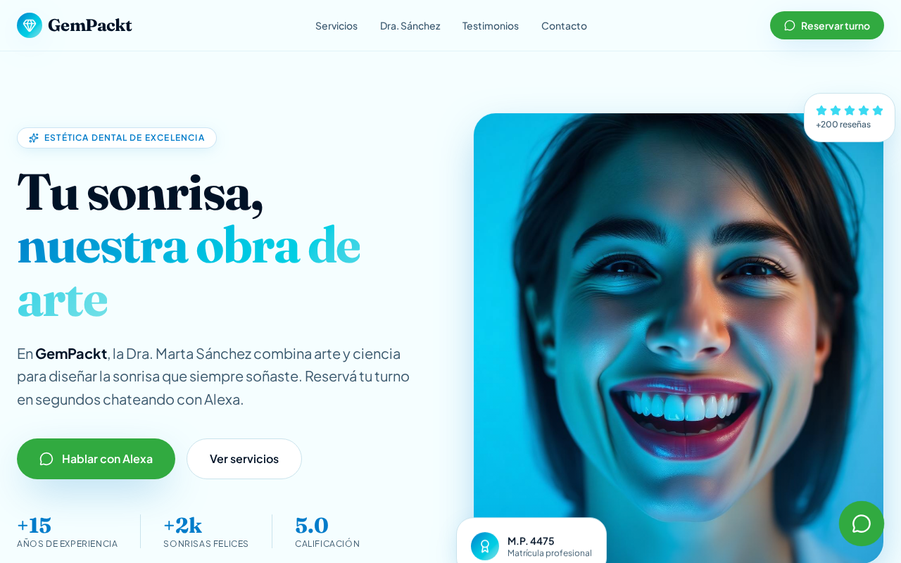 Vista del proyecto Dra. Marta Sánchez